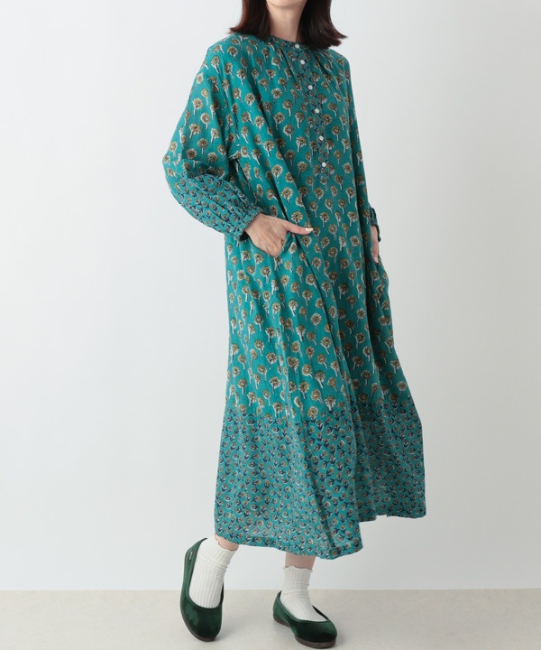 フラワーMIXプリントコットンワンピース 25W049