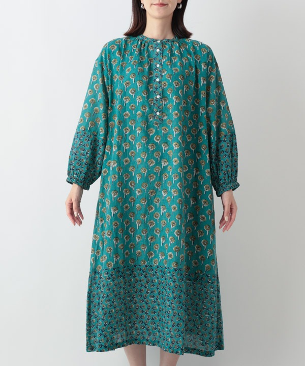 フラワーMIXプリントコットンワンピース 25W049