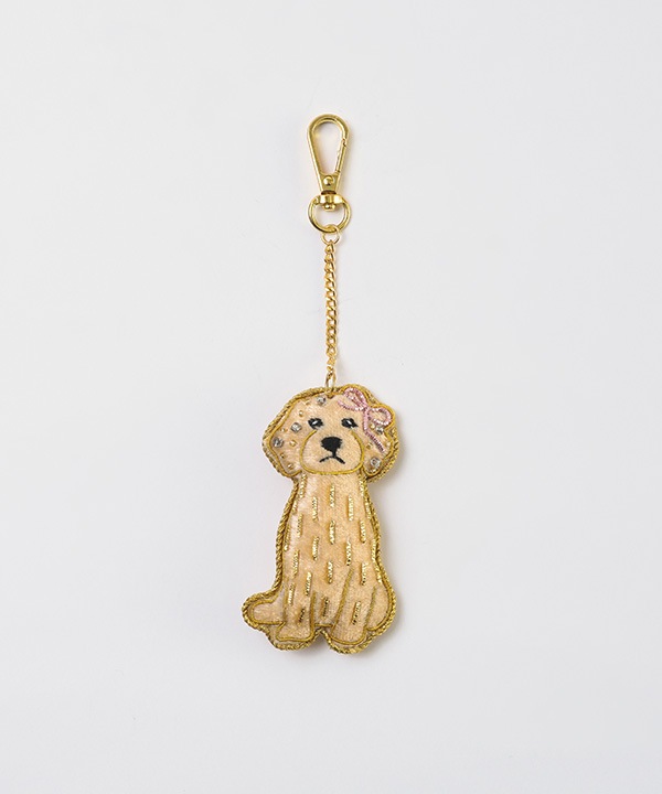 ザリ刺繍キーホルダー トイプードル M21-3001【3月上旬頃入荷予定】