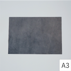 洗える革_ウォッシャブルピッグスエード グレー A3サイズ / Gray