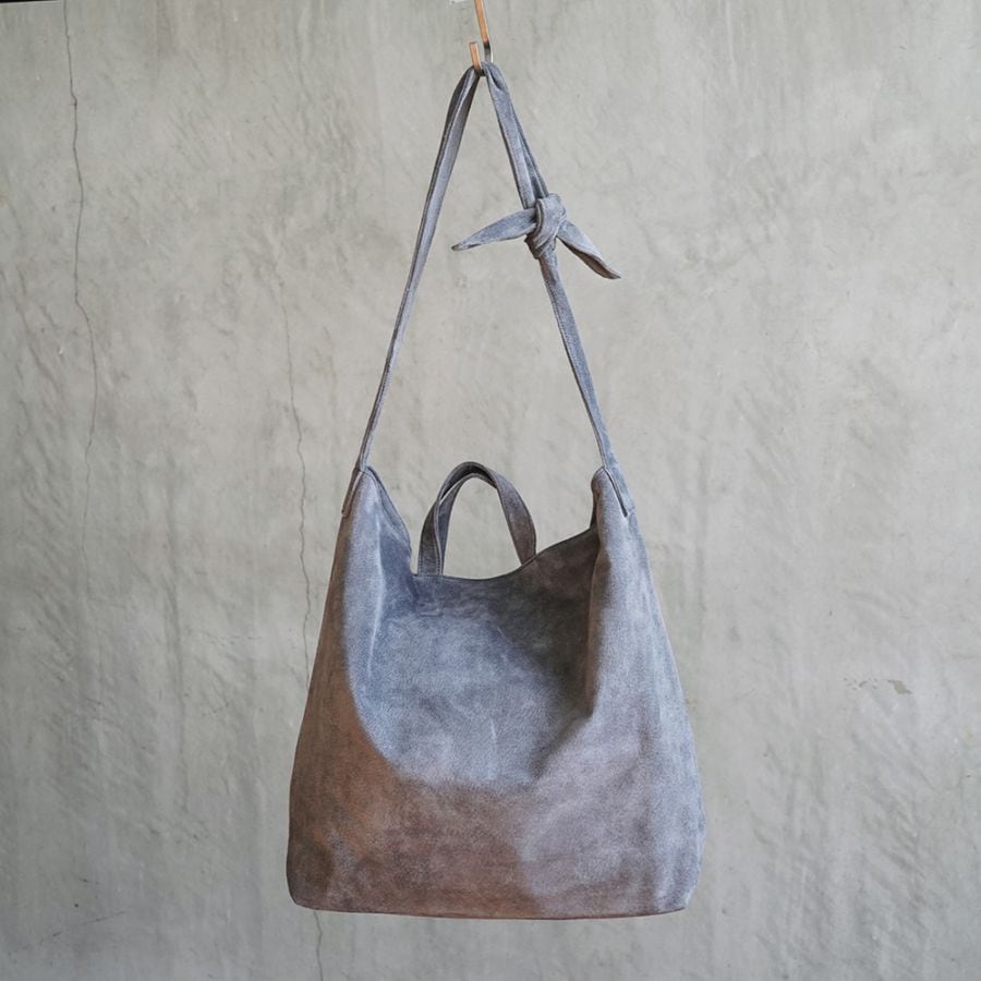 ストライプ バケツ型バッグ グレー ストライプ バケツ型バッグ グレー