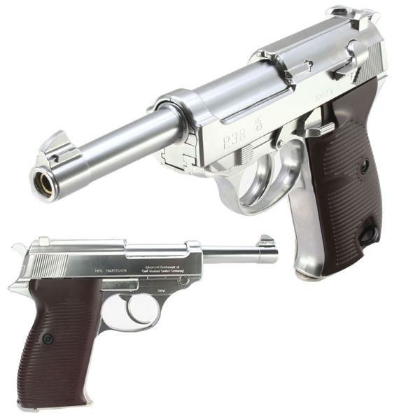 MARUSHIN ワルサー P38 ノーマルバレル シルバー ABS 6mmBB 固定