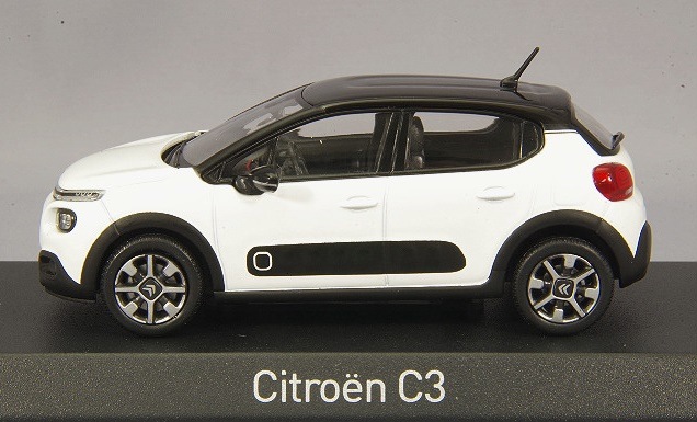 ノレブ 1/43 シトロエン C3 2016 バンキーズホワイト/ブラックルーフ