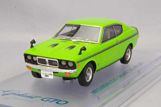 1/43　ギャランGTO　&　ZIPPO　グリーン ENIF 1/43 三菱 コルト ギャラン GTO MR 1970 ライトグリーン 【レジン