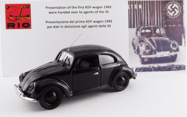 フォルクスワーゲン 黒 1/43 1949-53年 リオ 1/43 フォルクスワーゲン ビートル kdfワーゲン 納車1号車 1942
