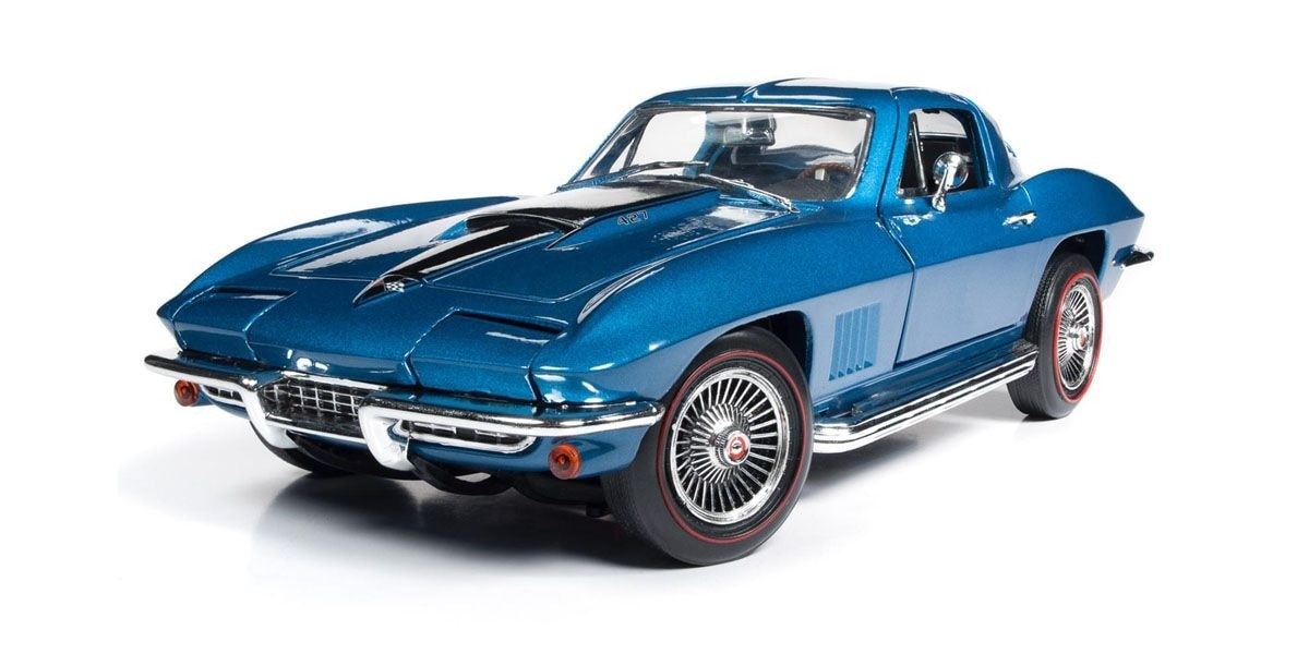 アメリカンマッスル製 1967 シボレー コルベット 希少クーペ 　(23) アメリカンマッスル 1/18 1967 シボレー コルベット クーペ ブルー
