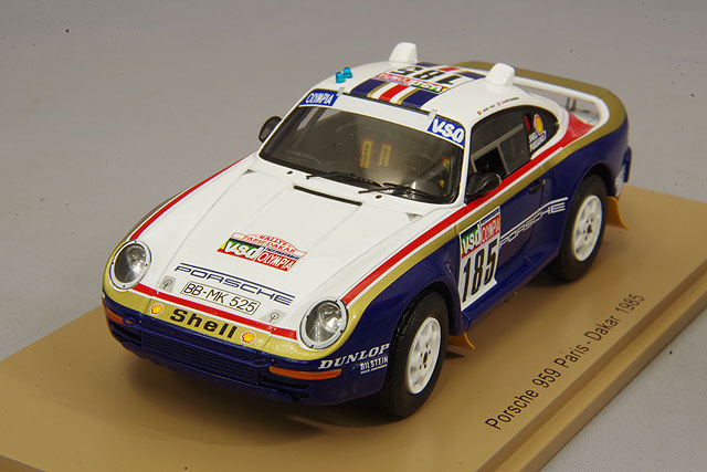 スパーク 1/43 ポルシェ 959 #185 パリ-ダカールラリー 1985 J.イクス