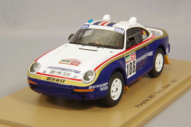 スパーク 1/43 ポルシェ 959 1985 パリ ダカール ラリー #186 R.メチェ
