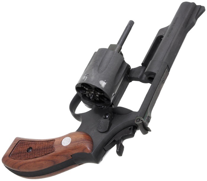 タナカ　Ｍ１９　４インチ　ＨＷ　ショップカスタム　木グリップ　動作快調　極美品 タナカ M19 4インチ HW ショップカスタム 木グリップ 動作