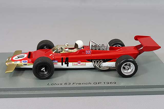 スパーク 1/43 ロータス 63 F1 1969 フランスGP #14 J.マイルズ