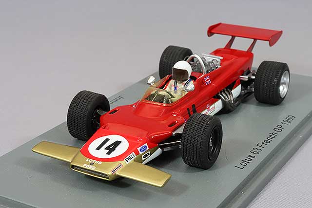 スパーク 1/43 ロータス 63 F1 1969 フランスGP #14 J.マイルズ