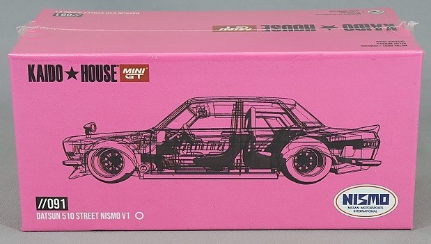 IDE限定 TSM 1/64 ダットサン 510 ブル ストリートレーシング KAIDO☆HOUSE x MiniGT 1/64 Datsun 510 Street Tanto V2 左