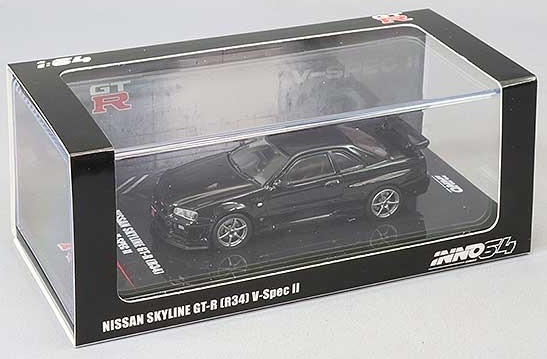 イノモデル 1/64 日産 スカイライン GT-R (R34) V-SPEC II ブラック