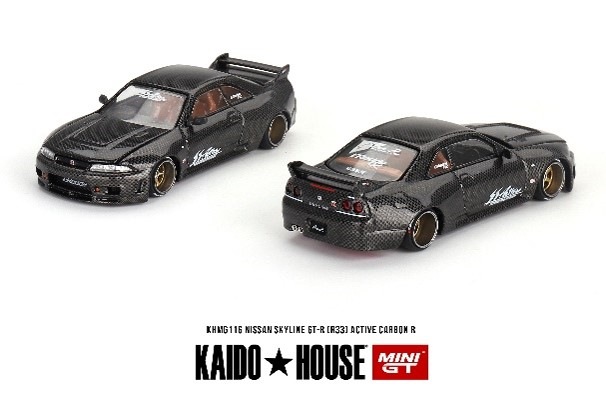 TSM ミニGT 1/64 日産 スカイライン GT-R R33 Active Carbon R