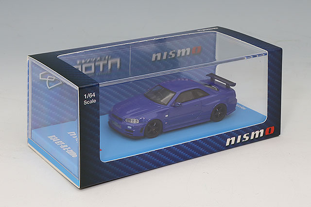 京商 1/64 ニスモ R34 GT-R Z-tune ベイサイドブルー LED搭載 【MOTN