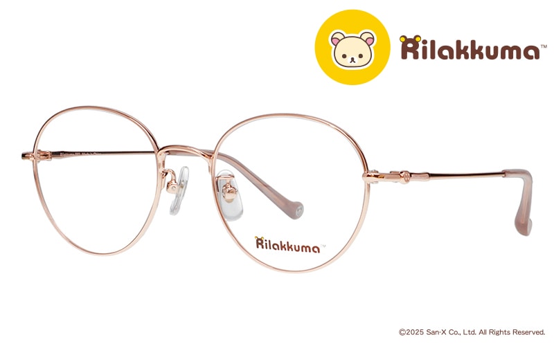 Rilakkuma002-4 コリラックマモデル ピンクゴールド ボストン メタルフレーム リラックマ眼鏡