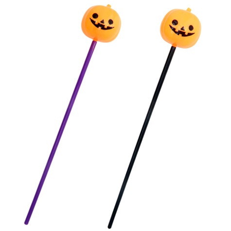 ハロウィンおもちゃとおかし｜光る棒つきパンプキンの通販｜格安卸価格