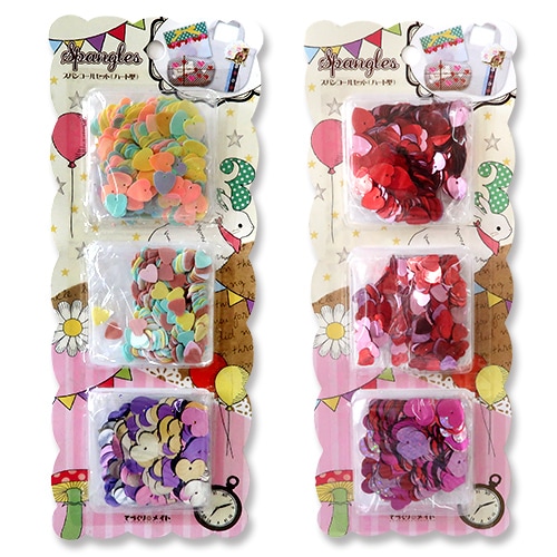 ファンシー文具・雑貨,手芸・工作｜スパンコールセット（ハート型） B