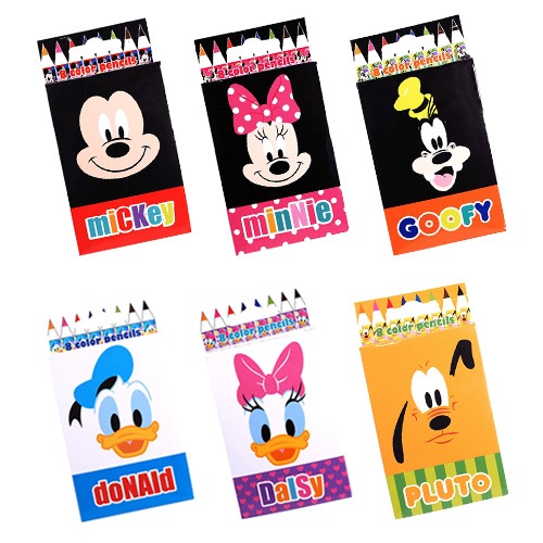 キャラクターグッズ｜ディズニー顔柄8色色えんぴつセットの通販｜格安