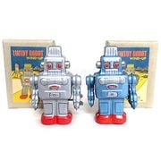 なつかし玩具,ブリキのおもちゃ｜ゼンマイロボット（シルバー）の通販