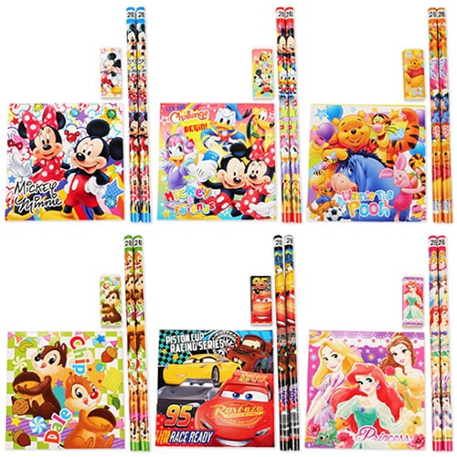 キャラクターグッズ｜ディズニーカラフル文具4点セットの通販｜格安卸