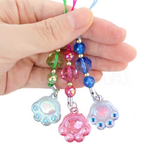 景品用玩具,卸単価50～79円｜クリスタル肉球ビーズストラップの通販