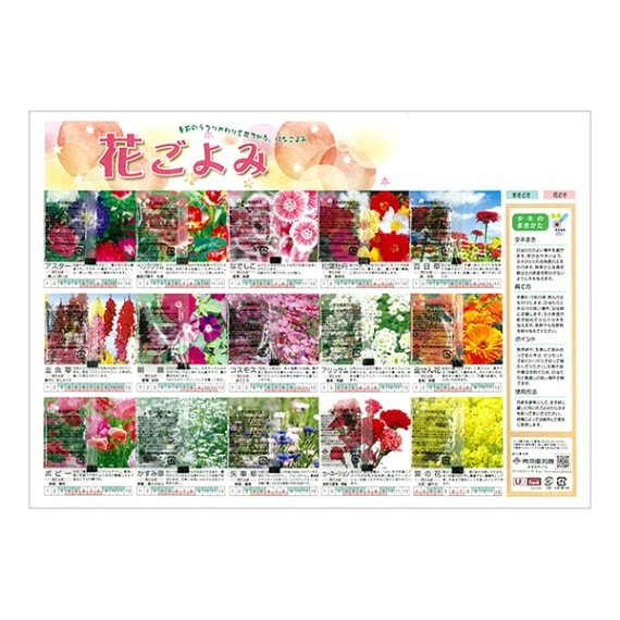 花ごよみ(15品種　花の種子付)