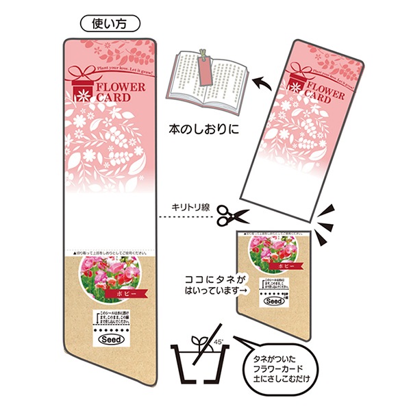 しおり付フラワーカード