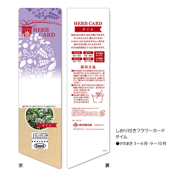 しおり付フラワーカード