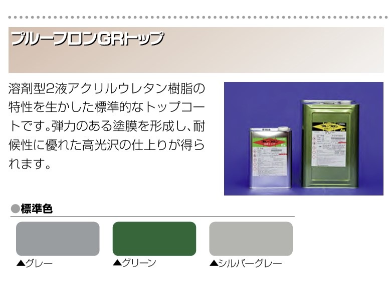 プルーフロンGRトップ グレー ウレタン防水 18kgセット | FRP材料,FRP 
