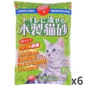 常陸化工 ファインキャット トイレに流せる木製猫砂 猫用 6L ×6袋入