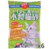 常陸化工 トイレに流せる木製猫砂 猫用 6L ×6袋入 | 猫用品,猫砂,木系