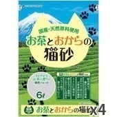 常陸化工 お茶とおからの猫砂 猫用 6L ×4袋入 | 猫用品,猫砂,おから系