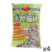 常陸化工 ファインキャット トイレに流せる 木製猫砂 猫用 12L ×4袋入