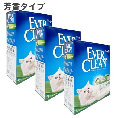 エバークリーン 芳香タイプ 猫砂 猫用 6L ×3箱入 | 猫用品,猫砂,鉱物系
