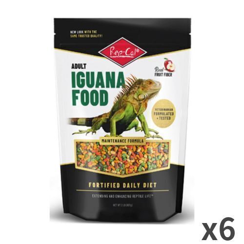 カ*ズ様 【希少！】レップカル　成体イグアナフード　９０７g　×２袋 レップカル イグアナ フード 成体用 907g ×6個入 | 爬虫類,フード