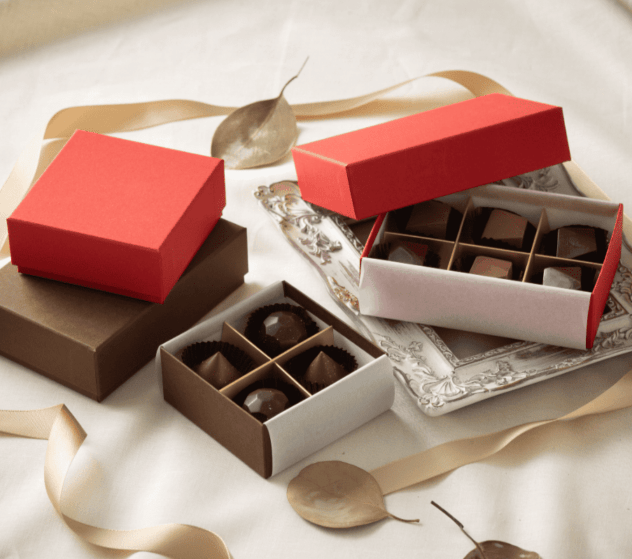 チョコ箱 フェザーケース （9仕切）【1セット100個入】 | チョコレート