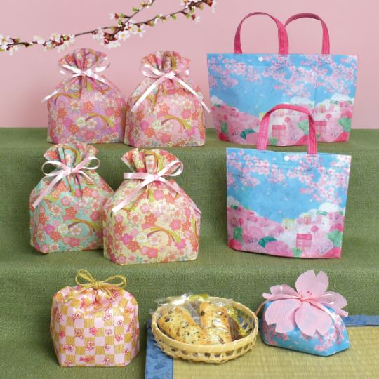 シンプルトート ミニ 桜に染まる街柄FP（1セット20枚入～） | 不織布