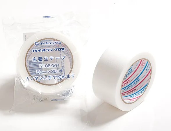 床養生用テープ パイオランテープ Y06WH(ホワイト) 40mm×25m (36巻入り) ダイヤテックス Y-06-WH パイオラン(TM)テープ 床養生用 Y-06-WH ダイヤテックス