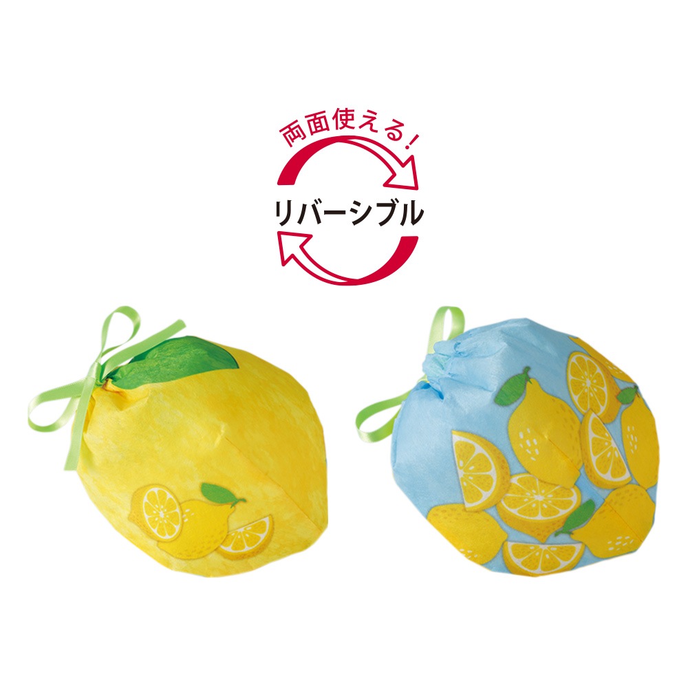 おてだま巾着 トロピカルレモン柄FP（1セット20枚～） | 不織布製品