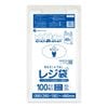 レジ袋 長舌片タイプ 西日本40号  ブロック無 有 乳白 0.013mm厚（100枚×40冊）|薄手タイプ　乳白　ブロック無|レジ袋