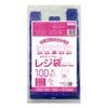 レジ袋 厚手タイプ 西日本25号  ブロック有 紺 0.013mm厚（100枚×80冊）|厚手タイプ　紺　ブロック有|レジ袋