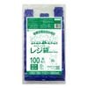 レジ袋 厚手タイプ 西日本30号  ブロック有 紺 0.014mm厚（100枚×80冊）|厚手タイプ　紺　ブロック有|レジ袋