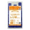 レジ袋 厚手タイプ 西日本35号  ブロック有 紺 0.016mm厚（100枚×50冊）|厚手タイプ　紺　ブロック有|レジ袋