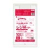 バイオマスプラスチック25％配合 レジ袋 薄手タイプ 西日本45号  ブロック有 乳白 0.016mm厚（100枚×30冊）|バイオプラ25%配合　薄手タイプ　乳白　ブロック有|レジ袋