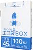 ごみ袋 箱タイプ 45リットル 透明  0.025mm厚（100枚×6箱）|ごみ袋BOX（ポリ袋箱タイプ）|ポリ袋