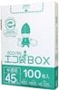 ごみ袋 箱タイプ 45リットル 半透明  0.025mm厚（100枚×6箱）|ごみ袋BOX（ポリ袋箱タイプ）|ポリ袋