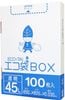 ごみ袋 箱タイプ 45リットル 透明  0.030mm厚（100枚×6箱）|ごみ袋BOX（ポリ袋箱タイプ）|ポリ袋