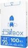 ごみ袋 箱タイプ 70リットル 透明  0.035mm厚（100枚×4箱）|ごみ袋BOX（ポリ袋箱タイプ）|ポリ袋