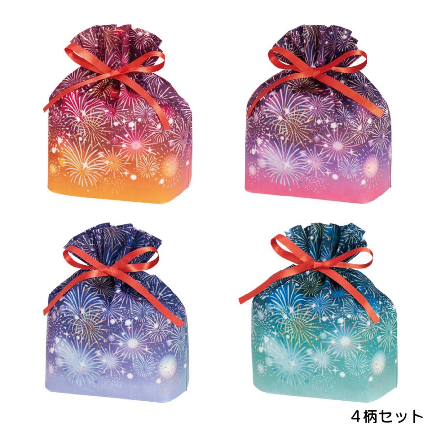 巾着 リボン 小 キラキラ花火柄セットFP(1セット20枚入 巾着 リボン 小 キラキラ花火柄セットFP(1セット20枚入